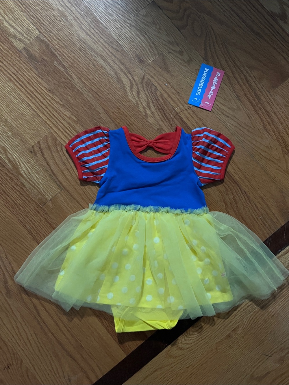 NWT RuffleButts Blue, Red & Yellow Apple Princess Tutu Dress, Size 12-18m